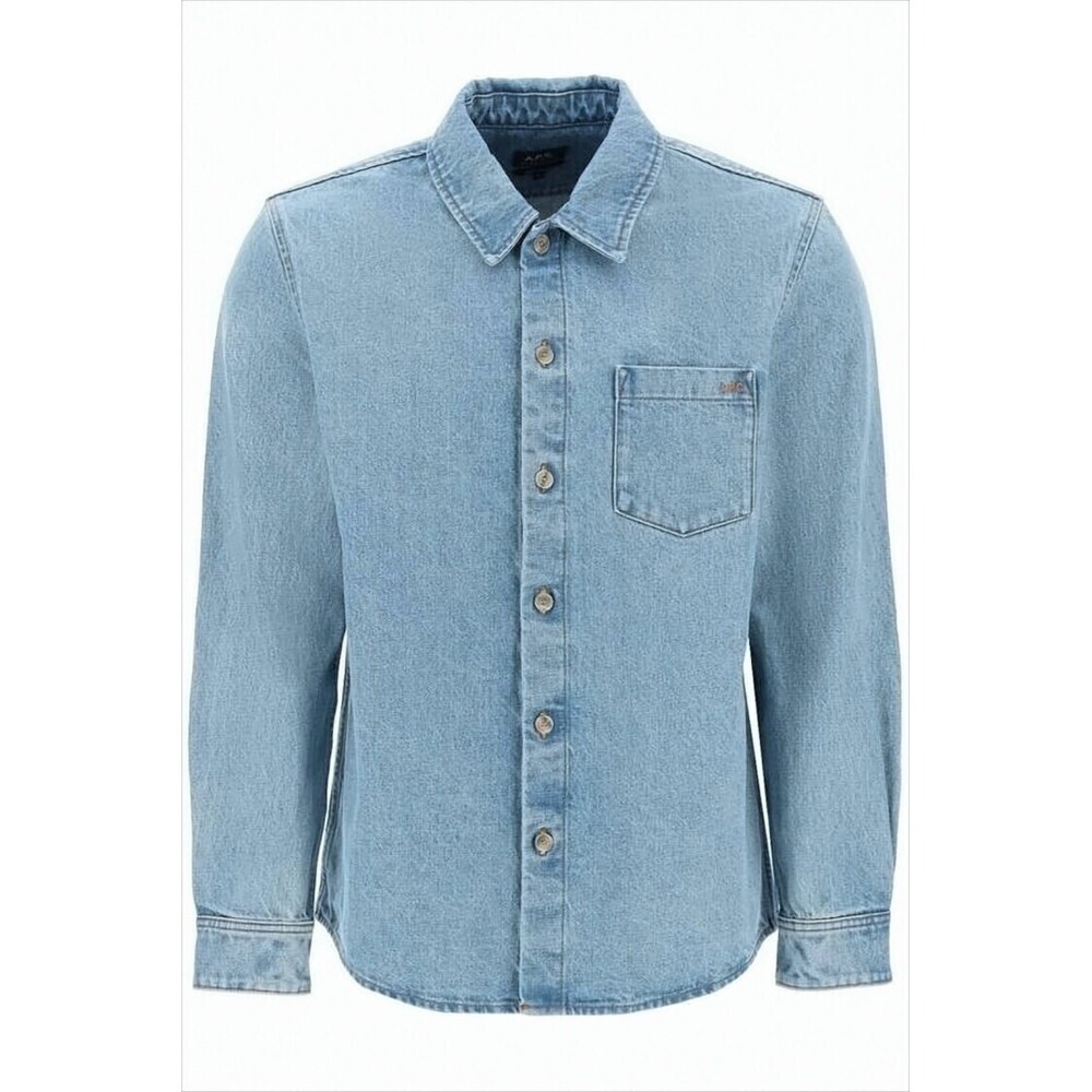 A.P.C. Light Blue Wash Denim Shirt